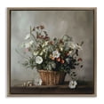 thumbnail image 1 of Stupell Industries Cottage Flowers In A Basket Arrangement Brown Floating Frame Canvas Art, 25 x 25, by Lazar Studio, 1 of 8