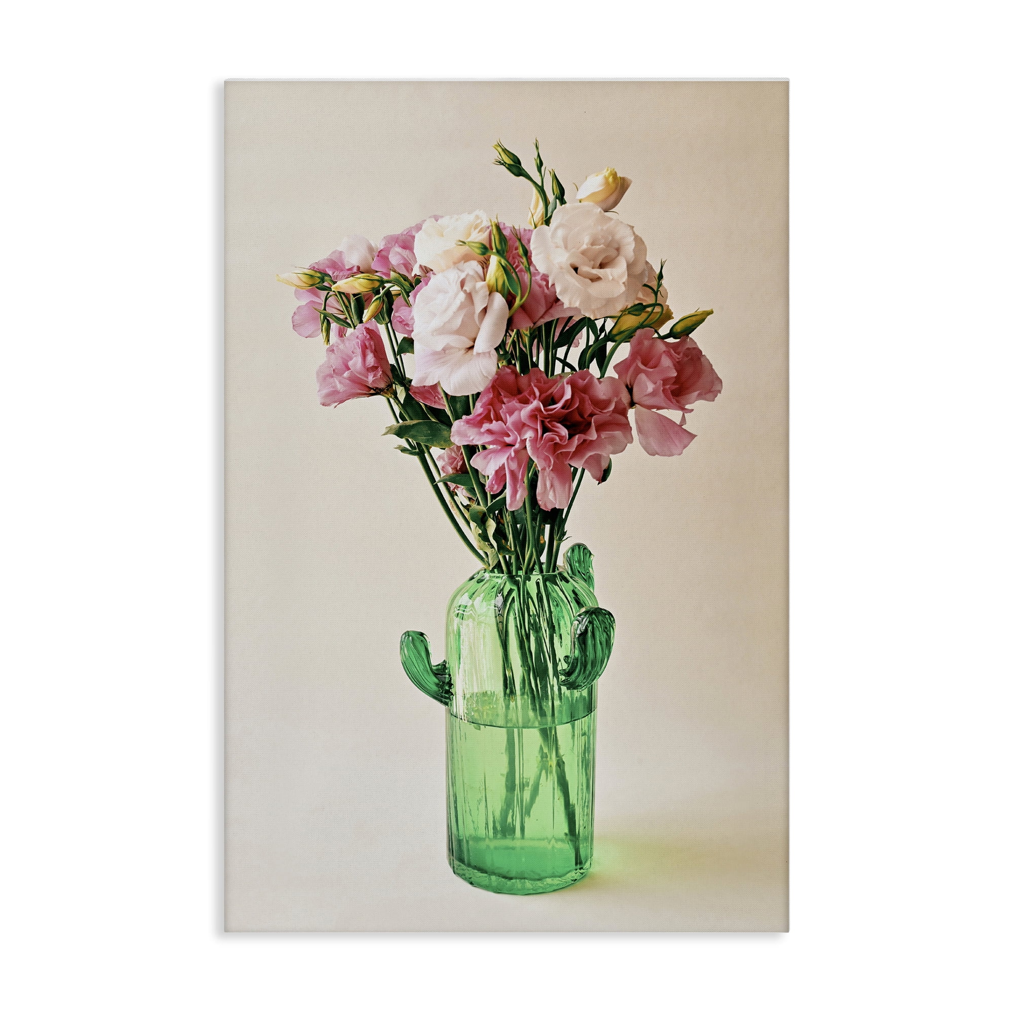 Stupell Industries Flowers in Cactus Vase Plants & Flowers Photography Wrapped Canvas Art Print Wall Art, 24 x 36