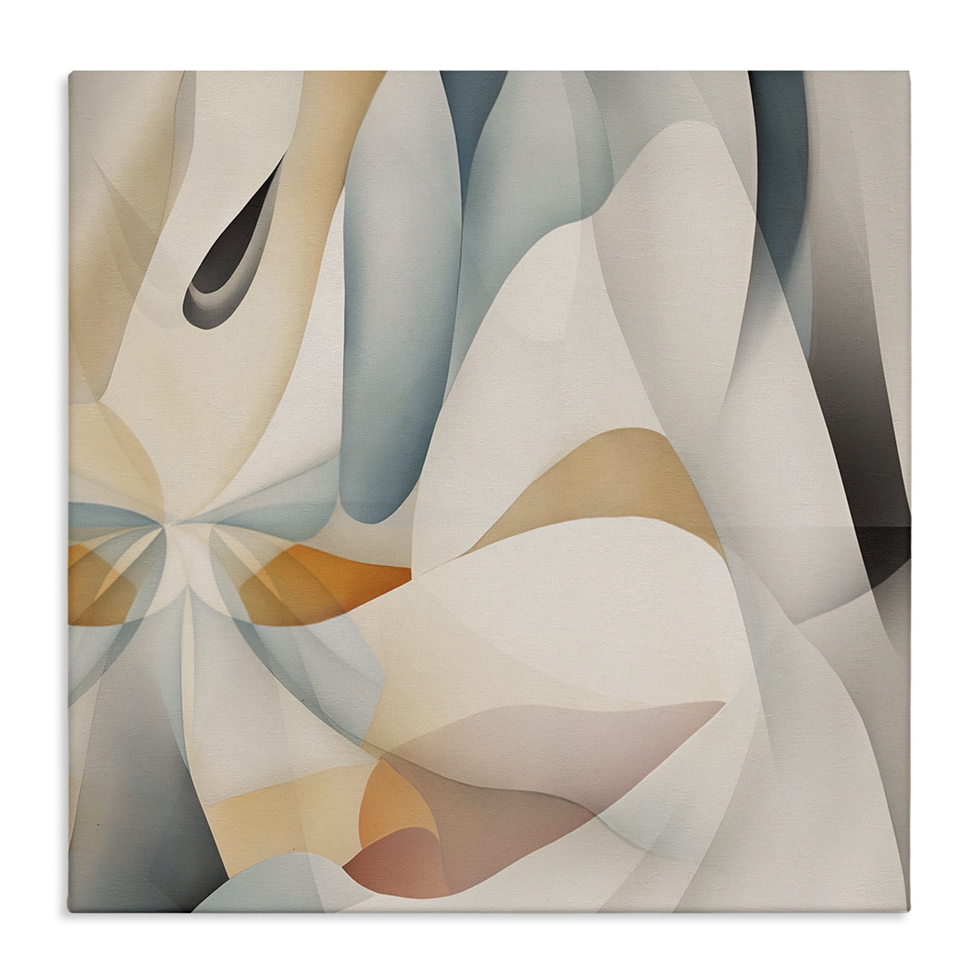 Stupell Industries Flowing Curved Shapes Abstract Painting Wrapped Canvas Art Print Wall Art, 24 x 24