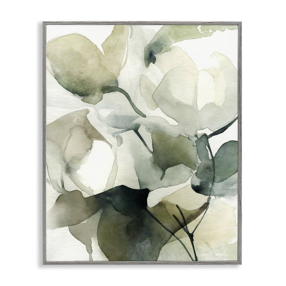 Stupell Industries Modern Flowing Floral Branches Gray Framed Giclee Art, 16 x 20, by Svetlana Aleynikova