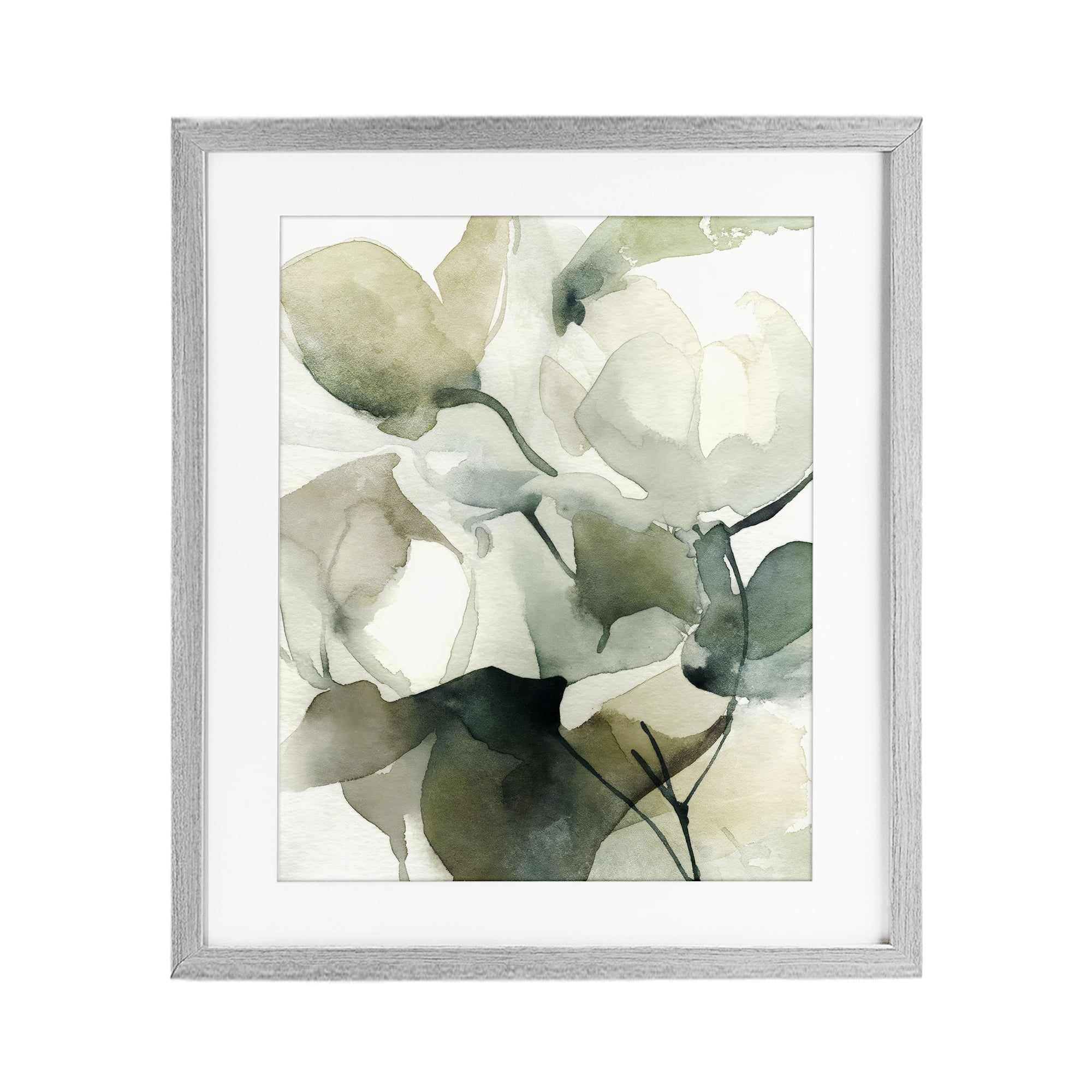 Stupell Industries Flowing Floral Branches Gray Framed Print Under Glass, design by Svetlana Aleynikova