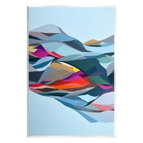 Stupell Industries Flowing Geometric Shapes Abstract Painting Unframed Art Print Wall Art, 10 x 15