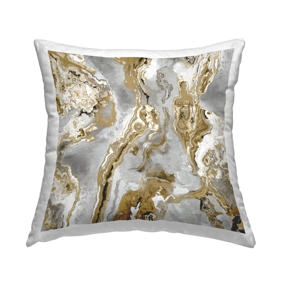Stupell Industries Flowing Glam Mineral Pattern Printed Throw Pillow Design by Danielle Carson
