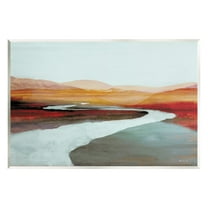 Stupell Industries Flowing River Landscape Landscape Painting Unframed Art Print Wall Art, 15 x 10