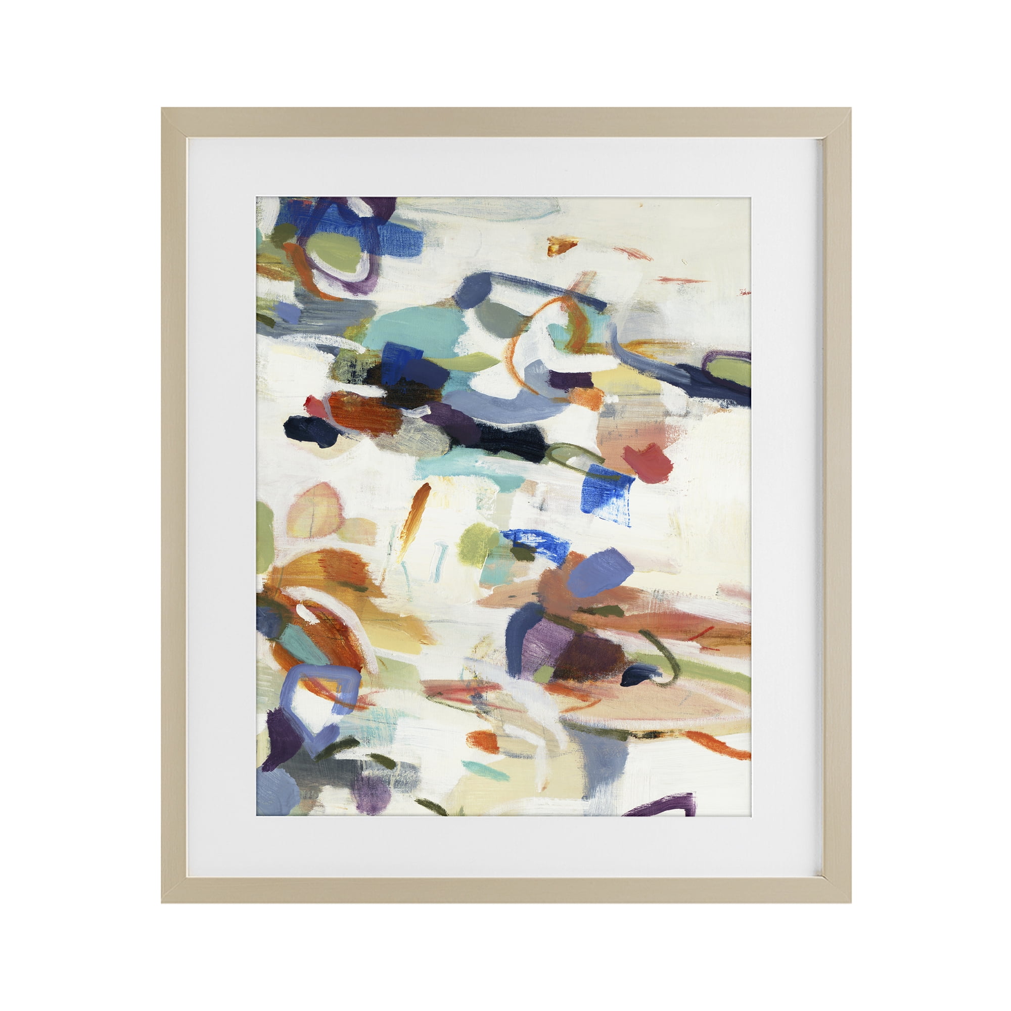 Stupell Industries Flowing Stippled Brushstrokes Birch Framed Print Under Glass, design by Lisa Ridgers