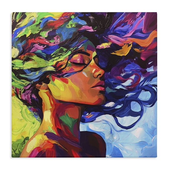 Stupell Industries Contemporary Flowing Whirlwind Of Colors Canvas Art, 17 x 17, by Svetlana Aleynikova