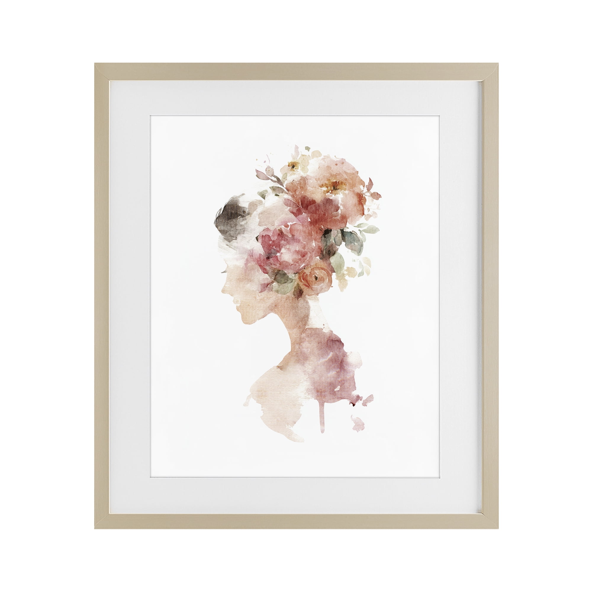 Stupell Industries Flowing With Petals Portrait Birch Framed Print Under Glass, design by Svetlana Aleynikova