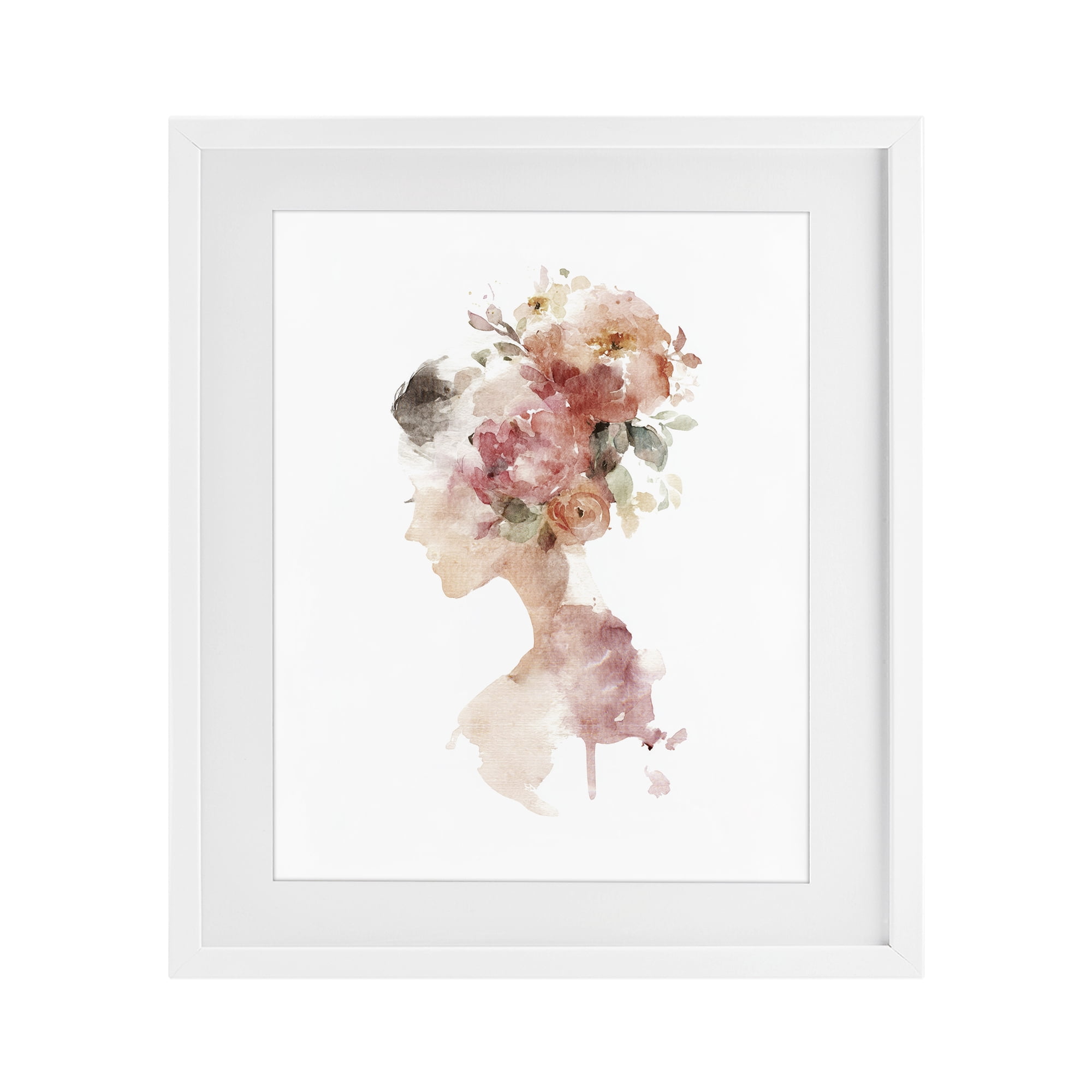 Stupell Industries Flowing With Petals Portrait White Framed Print Under Glass, design by Svetlana Aleynikova