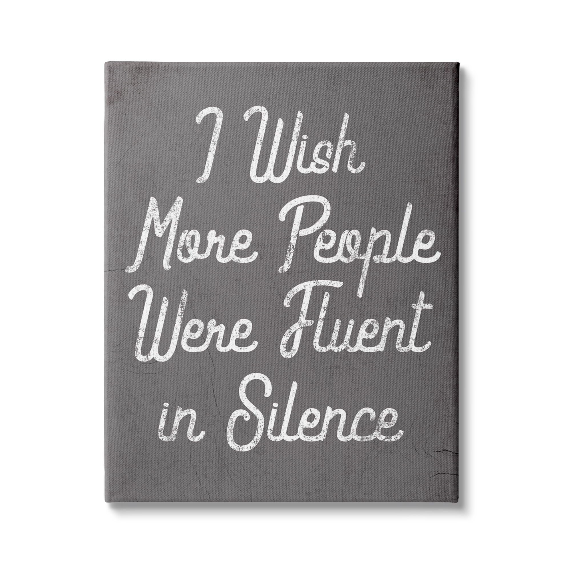 Stupell Industries Fluent in Silence Funny Introvert Phrase Quiet Time, 16 x 20, Design by Daphne Polselli
