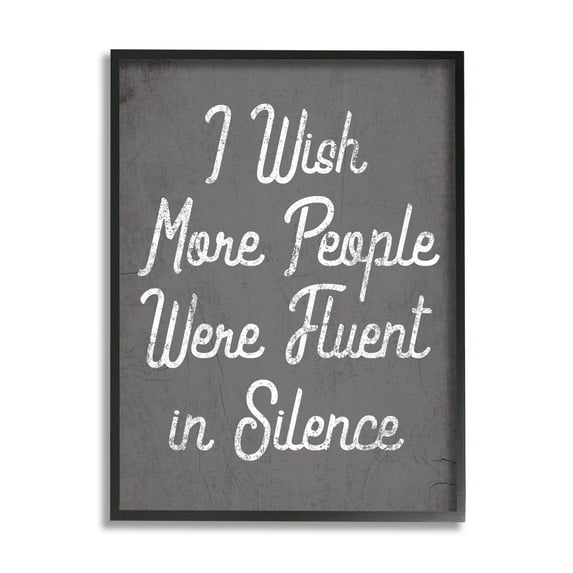 Stupell Industries Fluent in Silence Funny Introvert Phrase Quiet Time, 16 x 20, Design by Daphne Polselli