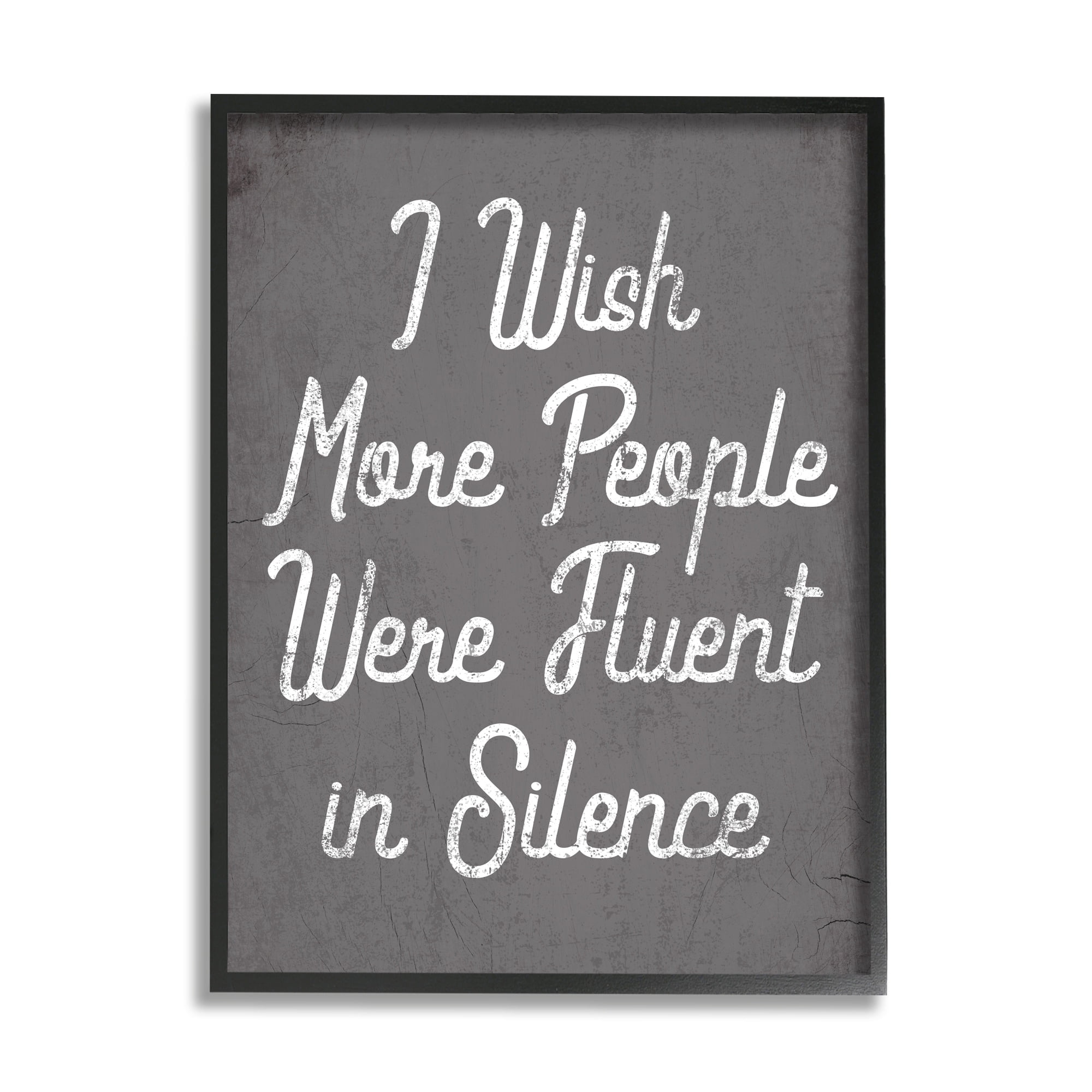 Stupell Industries Fluent in Silence Funny Introvert Phrase Quiet Time, 24 x 30, Design by Daphne Polselli