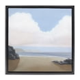 thumbnail image 1 of Stupell Industries Transitional Fluffy Clouds Over Beach Black Floating Frame Canvas Art, 18 x 18, by Melissa Wang, 1 of 8