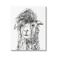 thumbnail image 1 of Stupell Industries Fluffy Hair Alpaca Llama Smiling Scribble Lines Drawing Print Gallery Wrapped Canvas Print Wall Art, Design by Kamdon Kreations, 1 of 5