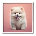 thumbnail image 1 of Stupell Industries Fluffy Puppy on Pink Animals & Insects Painting White Framed Art Print Wall Art, 12 x 12, 1 of 9
