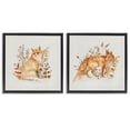 thumbnail image 1 of Stupell Industries Fluffy Red Fox Autumn Leaves Animals Painting Black Floater Framed Canvas Art Print Wall Art, 18 x 18, Set of 2, 1 of 10