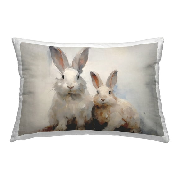 Stupell Industries Fluffy Spring Bunnies Decorative Printed Throw Pillow Design by Arlington Prints.