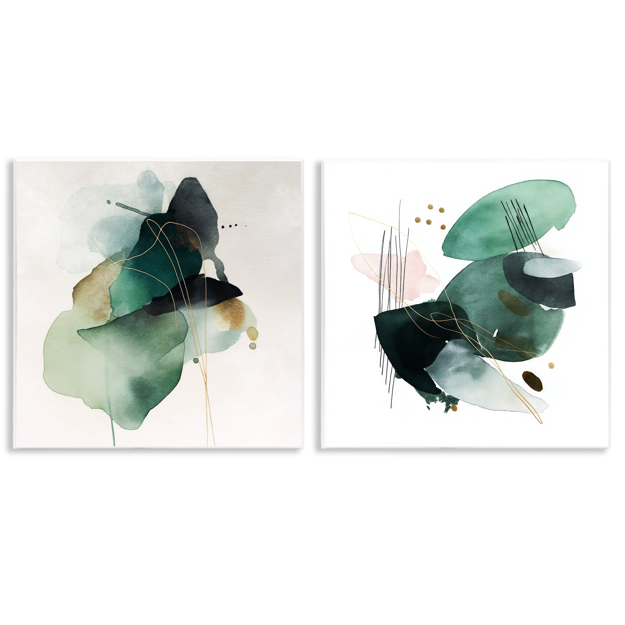 Stupell Industries Fluid Abstract Harmonies 2 Piece Wall Plaque Art Set, design by Svetlana Aleynikova