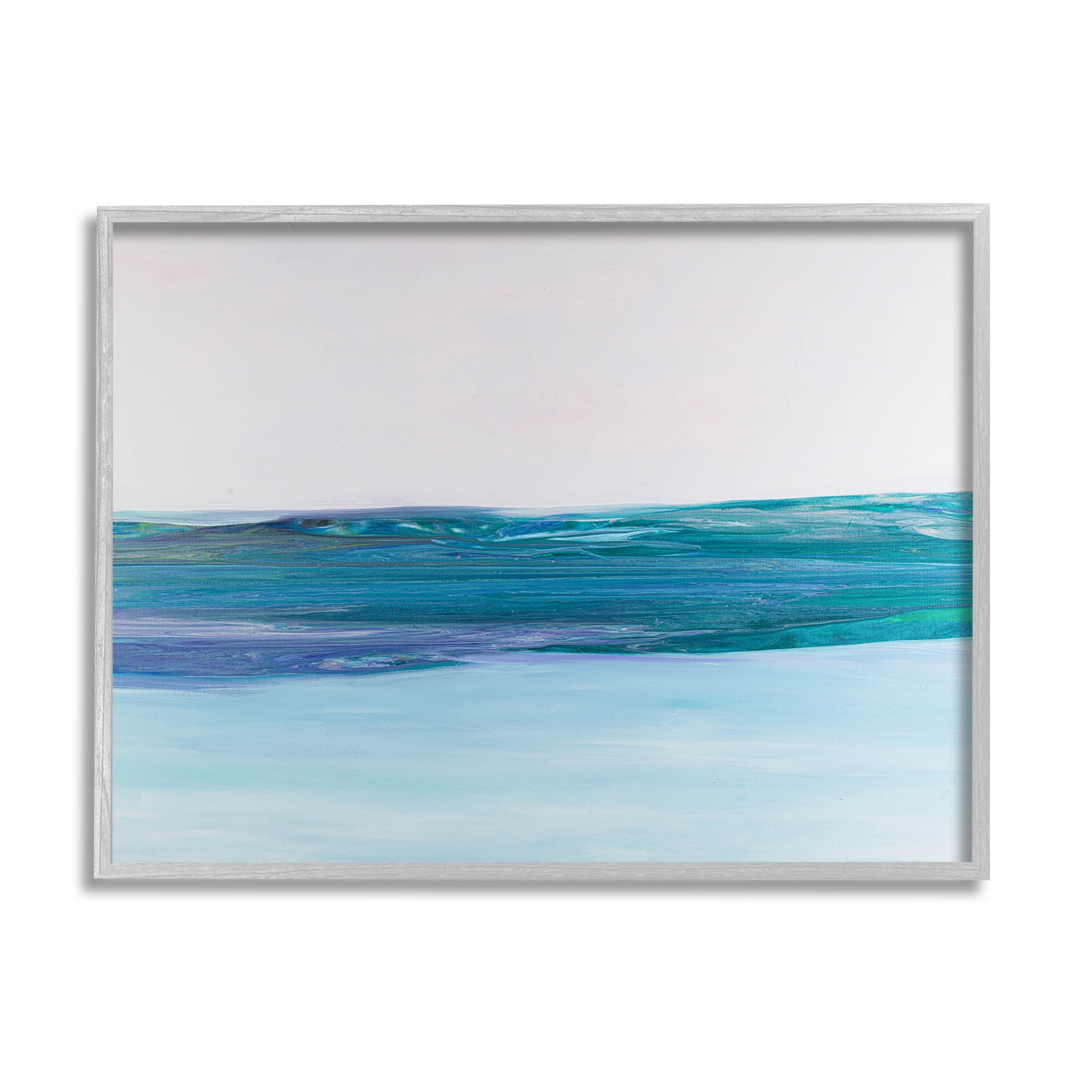 Stupell Industries Fluid Abstract Landscape Composition Graphic Art Gray Framed Art Print Wall Art, Design by Ruth Fromstein