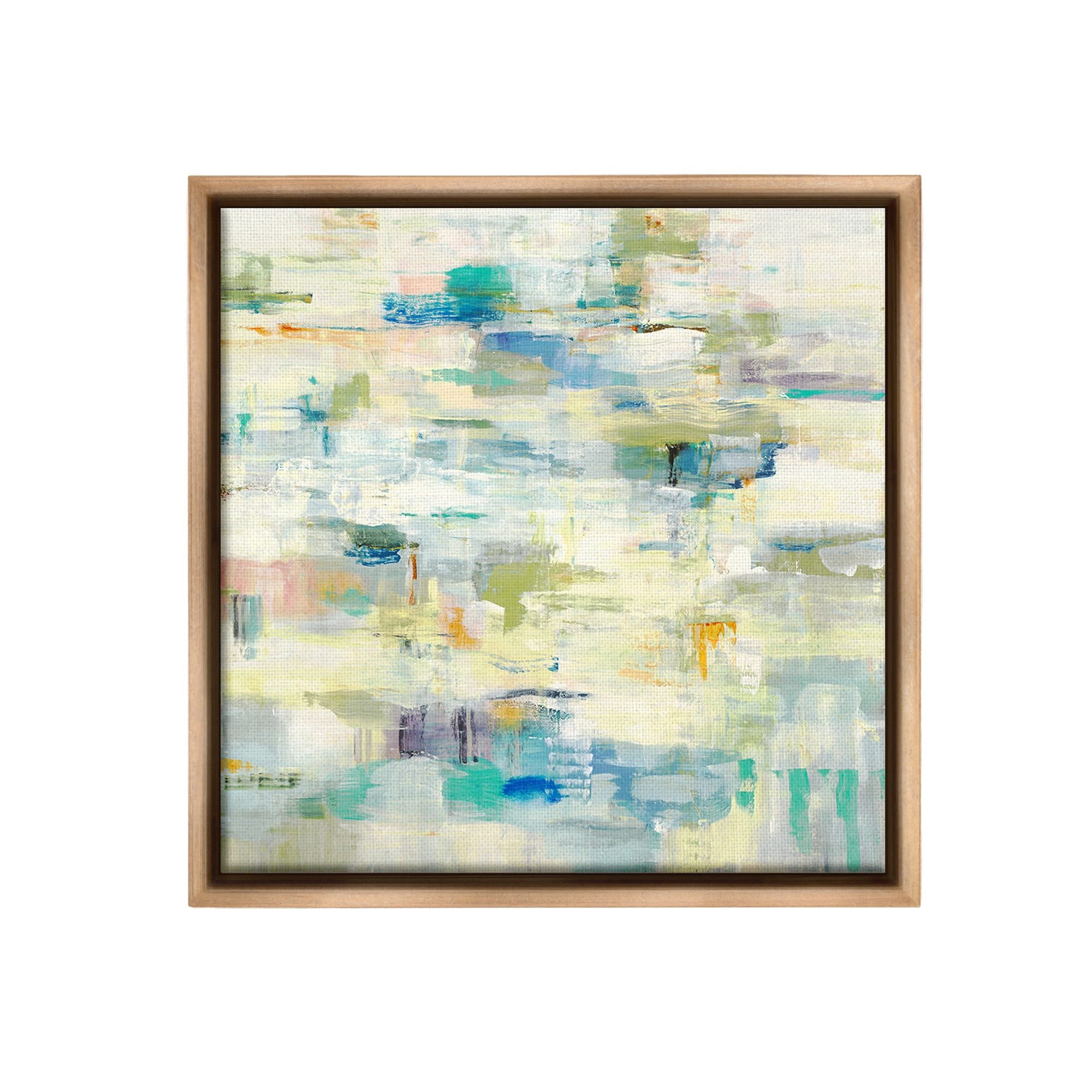 Stupell Industries Fluid Abstract Pattern Abstract Painting Brown Floater Framed Canvas Art Print Wall Art, 18 x 18