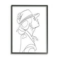 thumbnail image 1 of Stupell Industries Fluid Black Line Woman Modeling Hat Abstraction, 11 x 14, Designed by Ros Ruseva, 1 of 1
