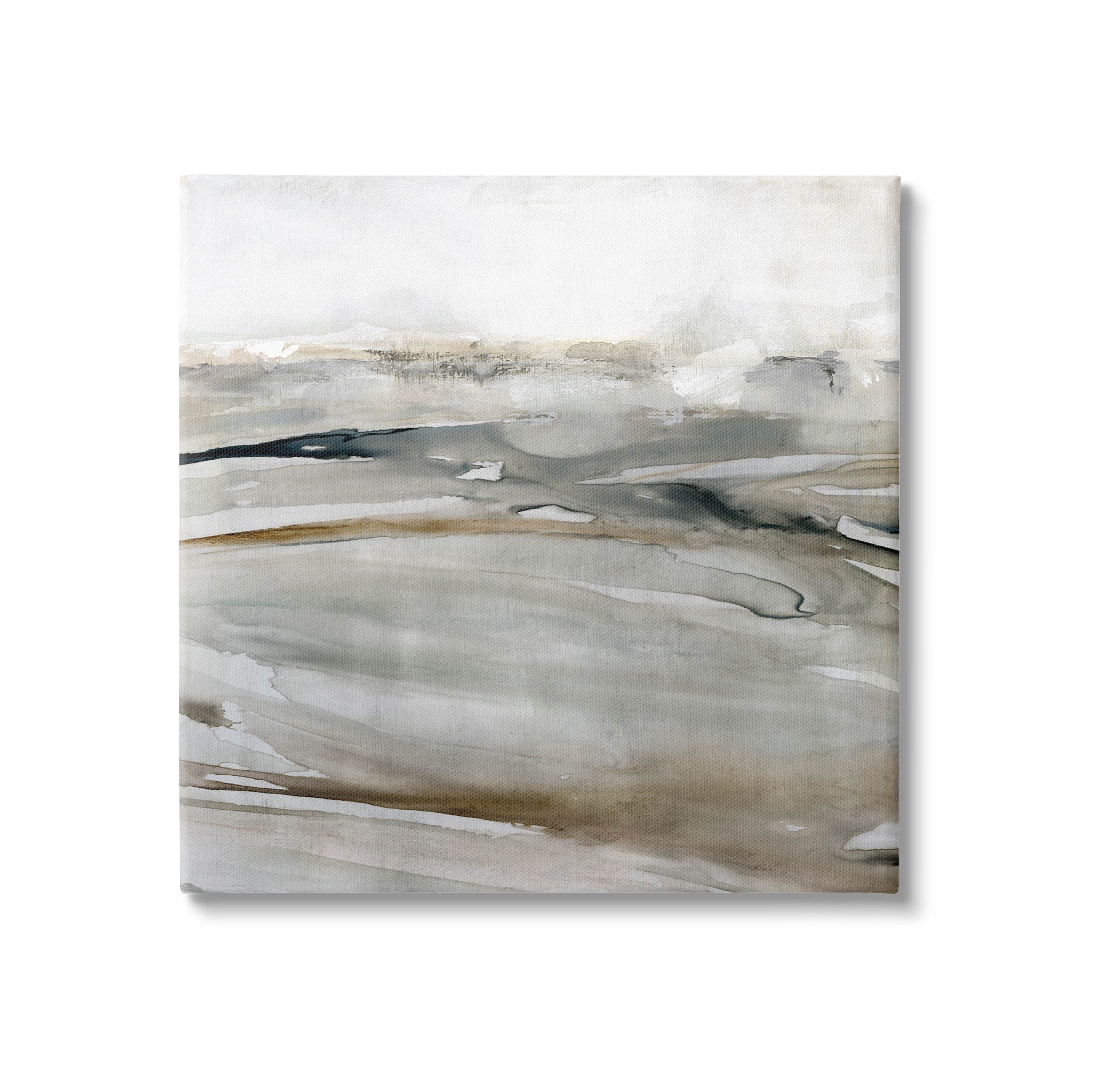 Stupell Industries Fluid Brown Abstract Composition Painting Gallery Wrapped Canvas Print Wall Art, Design by Carol Robinson