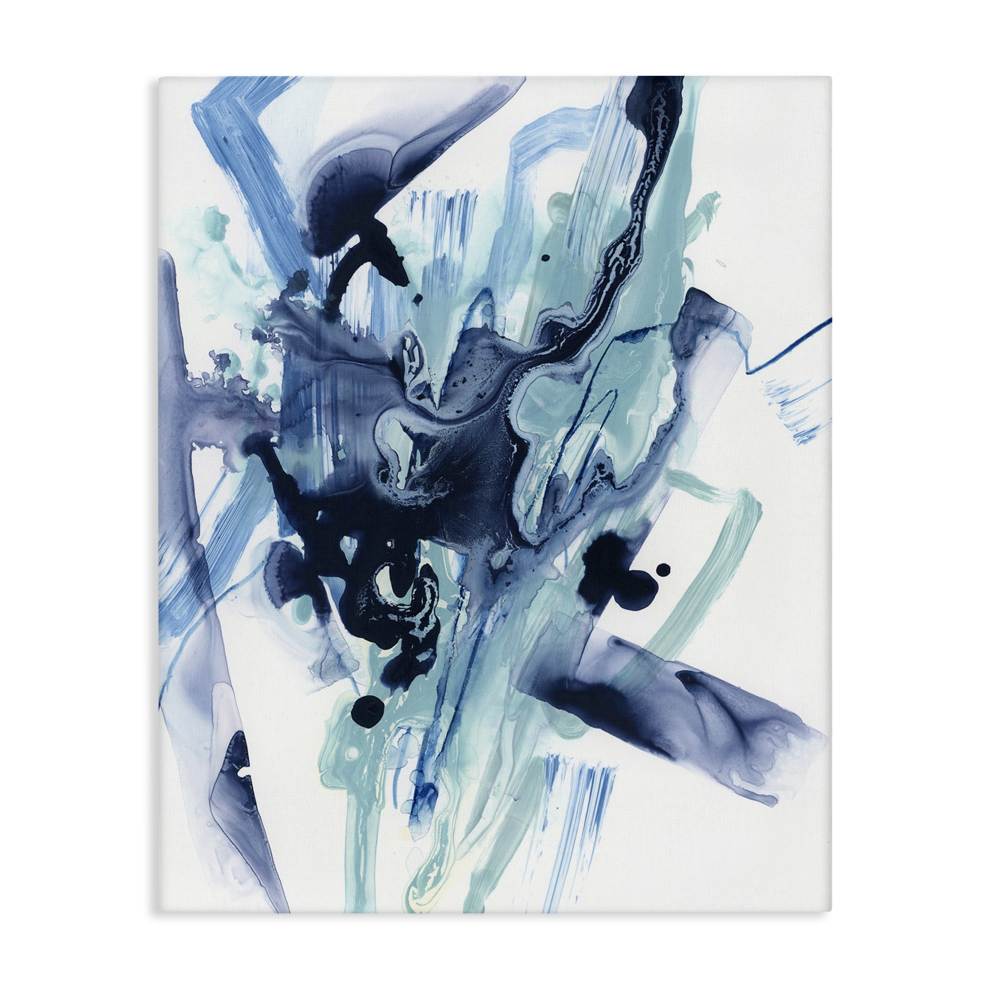 Stupell Industries Fluid Chaotic Abstraction Abstract Painting Gallery Wrapped Canvas Art Print Wall Art, 30 x 40