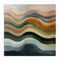 Stupell Industries Fluid Dynamics Pattern Abstract Painting Gallery Wrapped Canvas Art Print Wall Art, 17 x 17