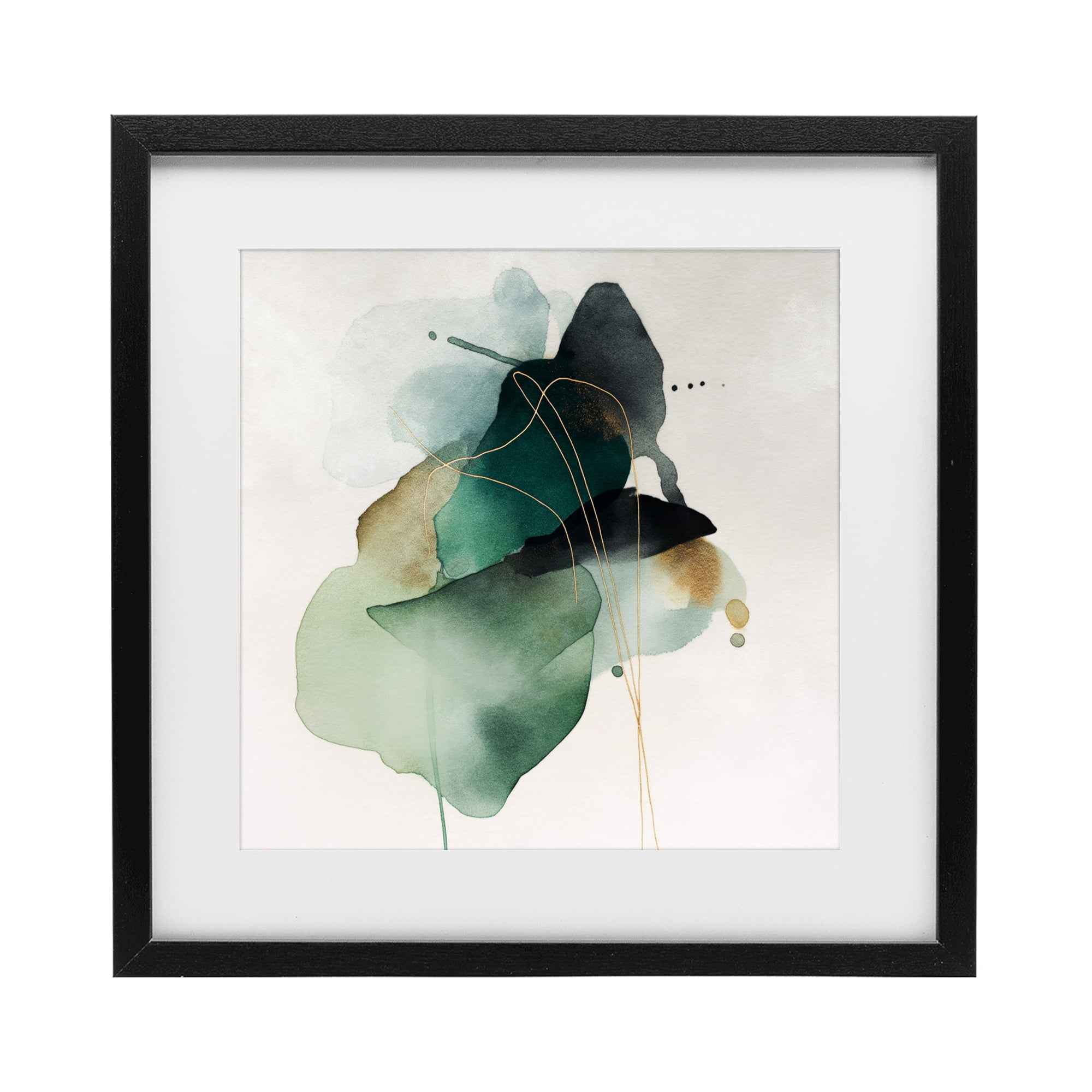Stupell Industries Fluid Emerald Cascade Black Framed Print Under Glass, design by Svetlana Aleynikova