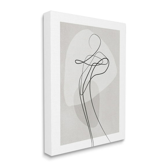 Stupell Industries Fluid Human Form Abstract Bold Linework,30 x 40,Designed by Design Fabrikken