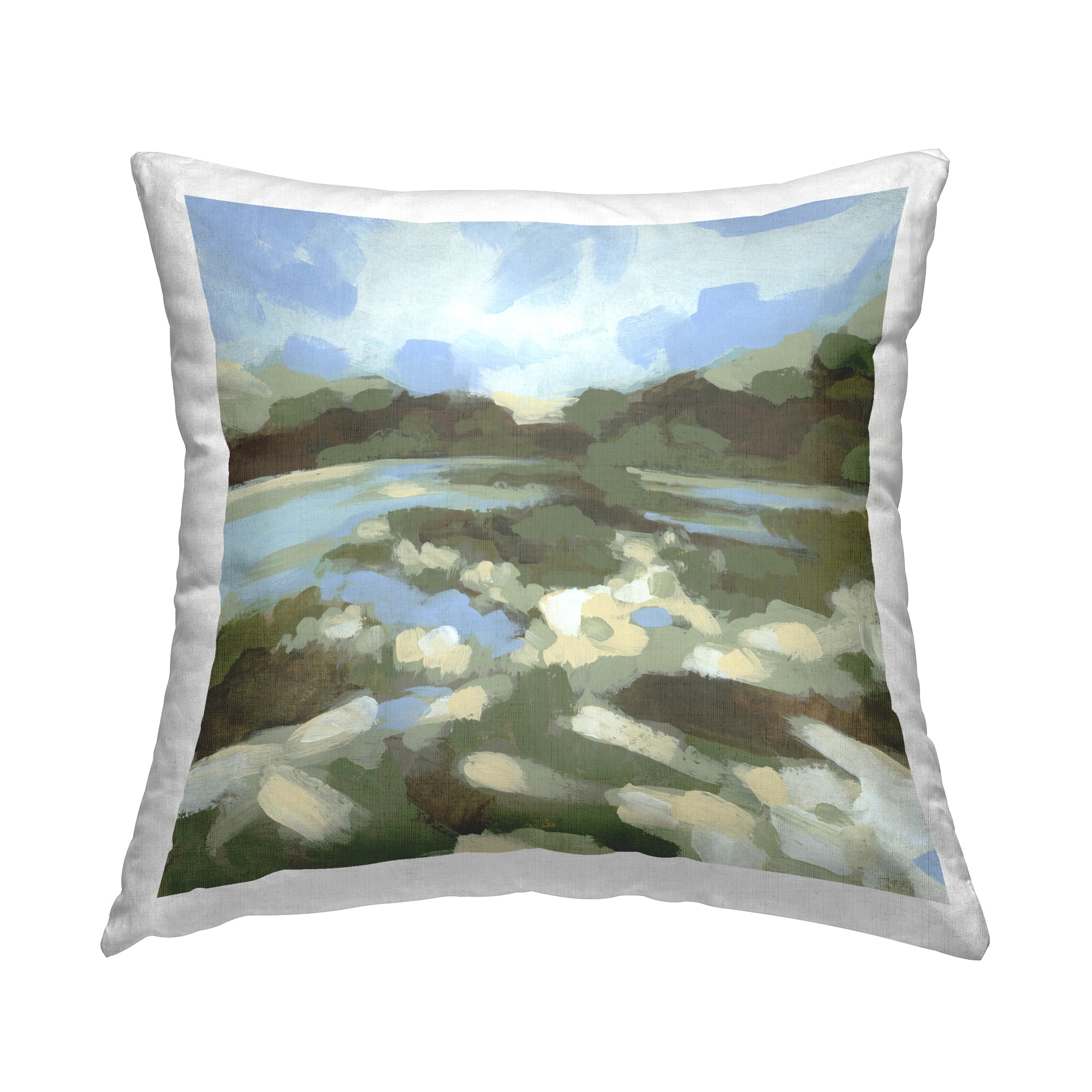 Stupell Industries Fluid Landscape Impression Decorative Printed Throw Pillow Design by June Erica Vess .