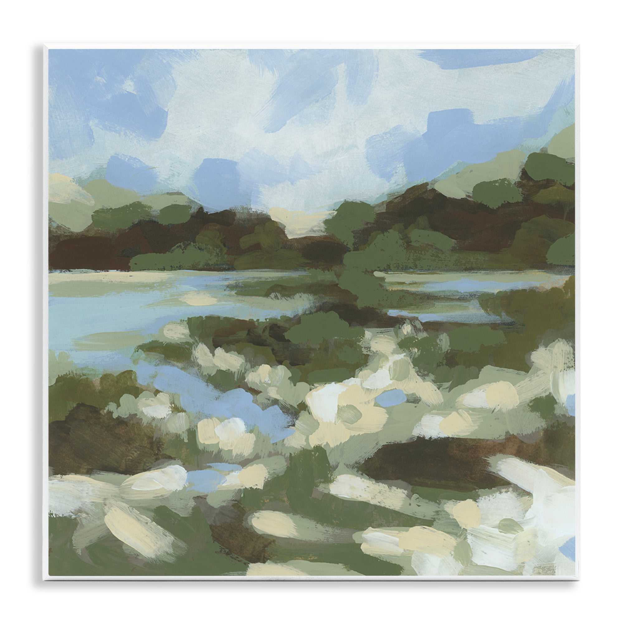 Stupell Industries Fluid Landscape Impression Landscape & Nature Painting Unframed Art Print Wall Art, 12 x 12