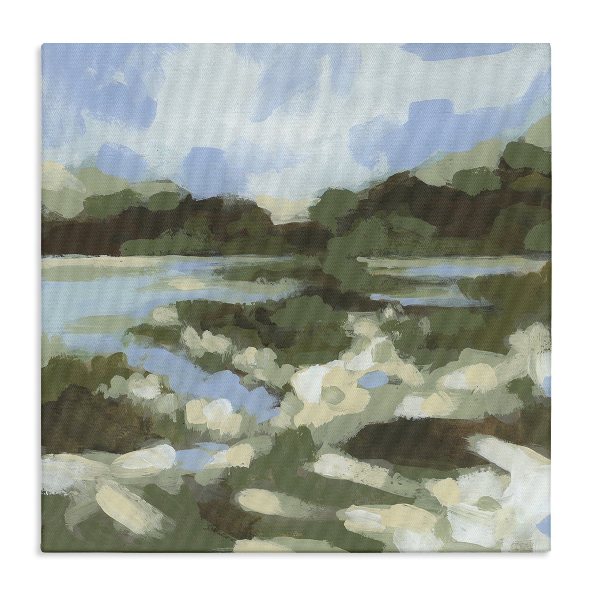 Stupell Industries Fluid Landscape Impression Landscape & Nature Painting Wrapped Canvas Art Print Wall Art, 36 x 36