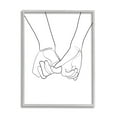thumbnail image 1 of Stupell Industries Fluid Line Abstract Couple Holding Hands Black White, 24 x 30, Designed by Ros Ruseva, 1 of 8