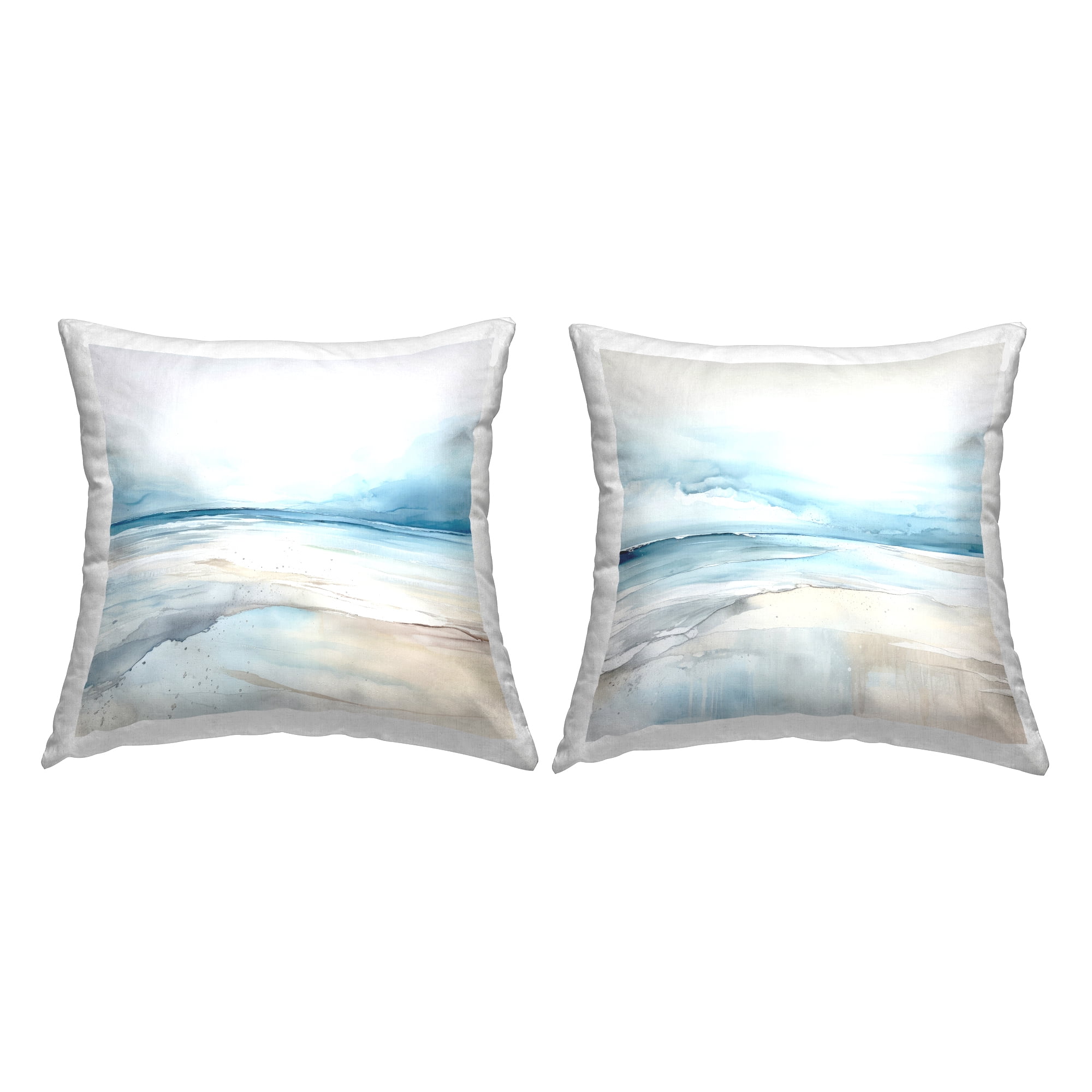 Stupell Industries Fluid Modern Beach Scenes Decorative Printed Throw Pillow Design by Irena Orlov.