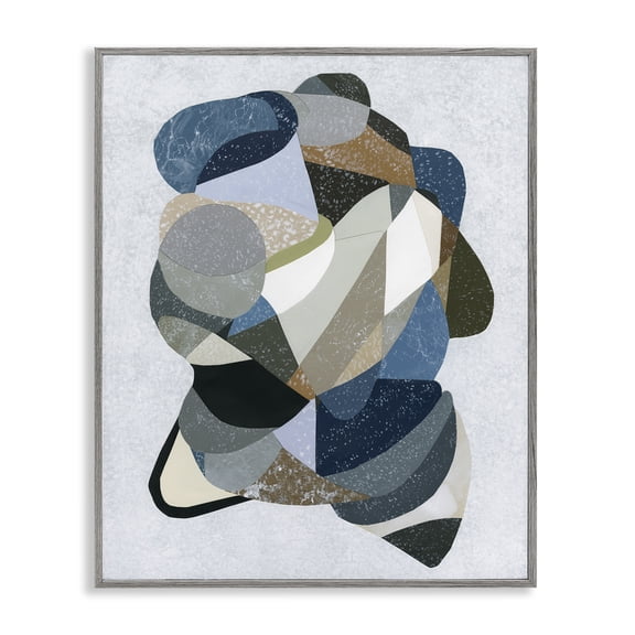 Stupell Industries Fluid Movement Geometrics Geometric Painting Gray Framed Art Print Wall Art, 11 x 14