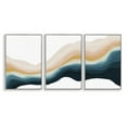 thumbnail image 1 of Stupell Industries Fluid Peach Swirl Abstract Painting Gray Framed Art Print Wall Art, 20 x 30, Set of 3, 1 of 1