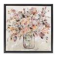 thumbnail image 1 of Stupell Industries Cottage Fluid Petals Watercolor Bouquet Black Floating Frame Canvas Art, 25 x 25, by Carol Robinson, 1 of 8