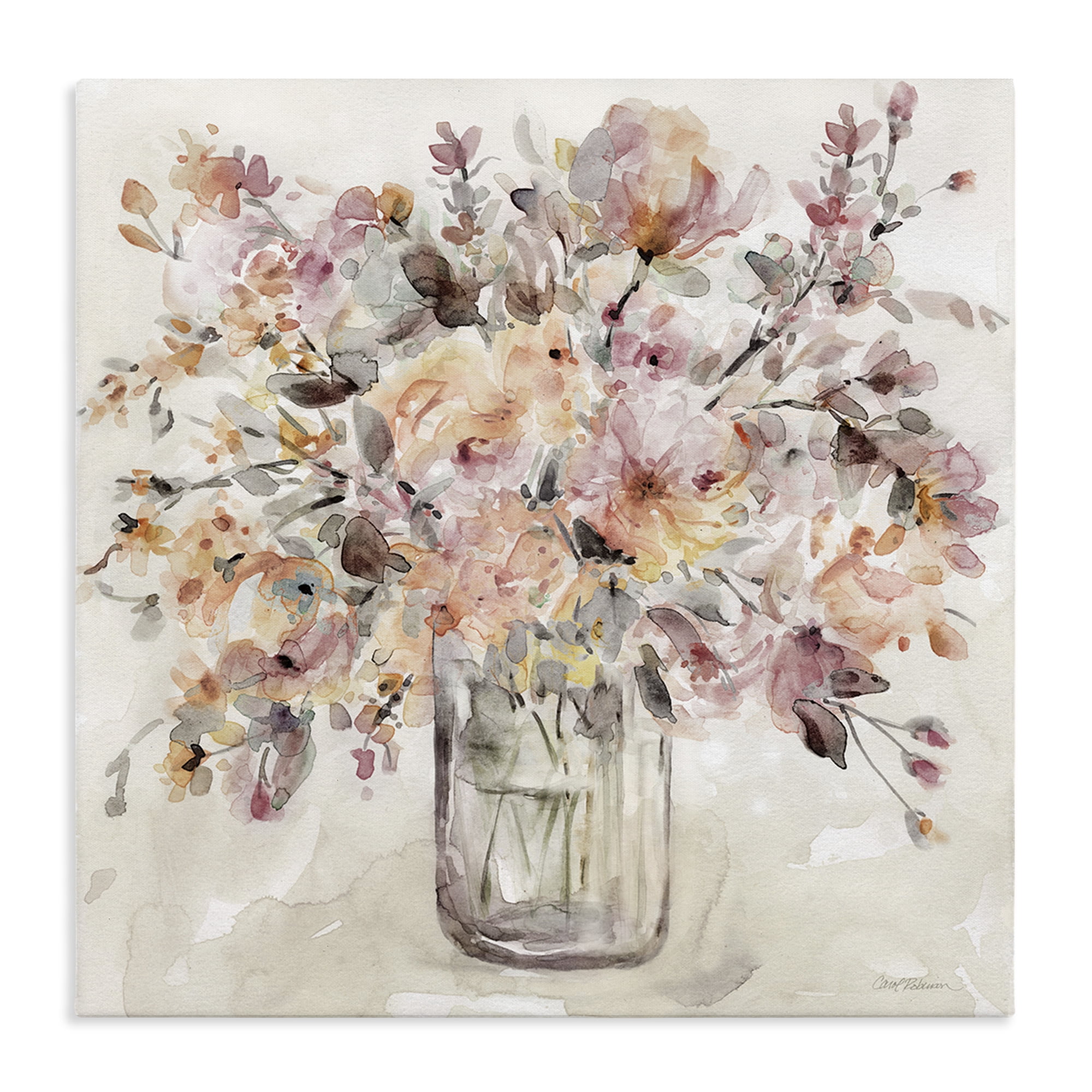 Stupell Industries Fluid Petals Watercolor Bouquet Canvas Wall Art, design by Carol Robinson