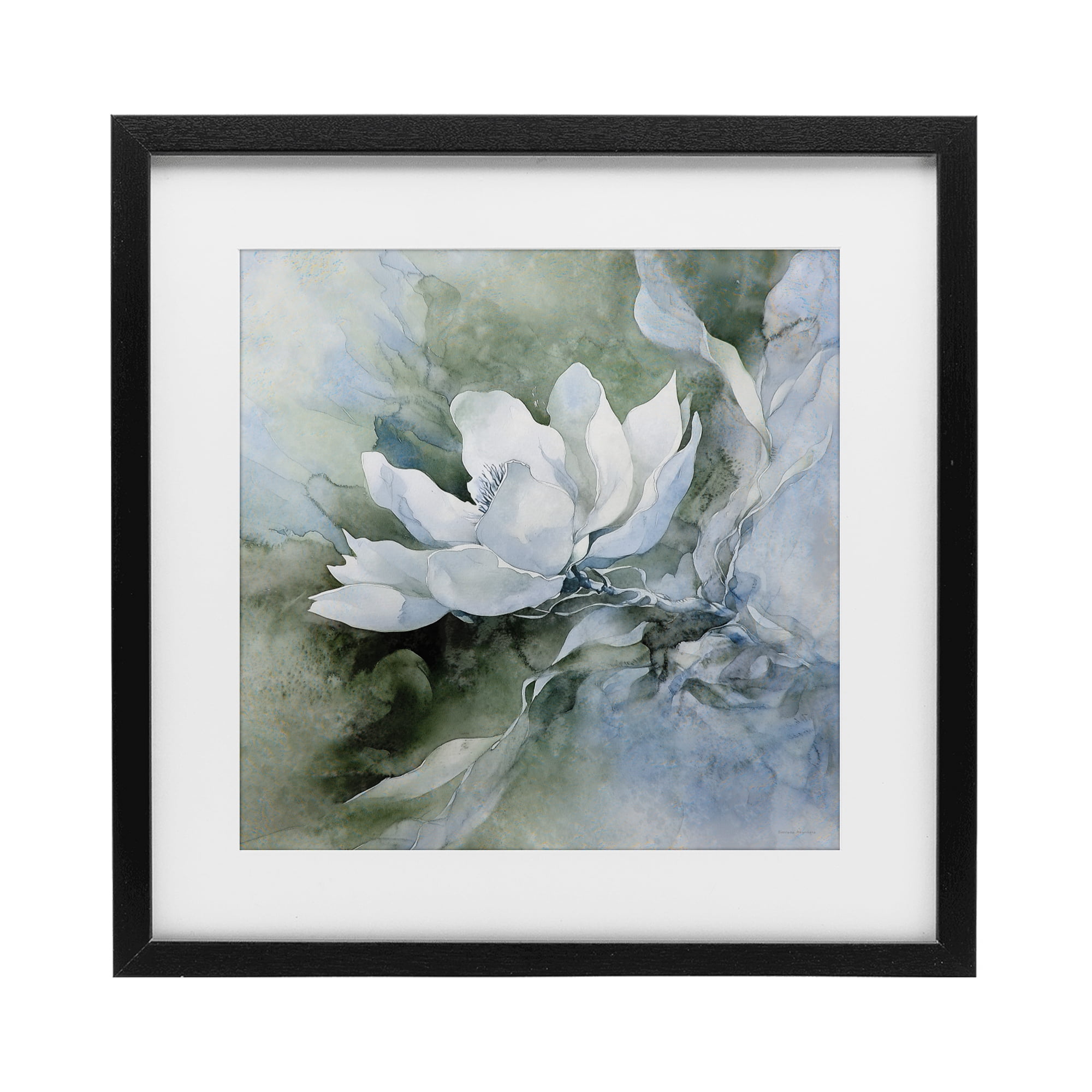 Stupell Industries Fluid Whimsical Flower Black Framed Print Under Glass, design by Svetlana Aleynikova