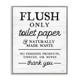 thumbnail image 1 of Stupell Industries Traditional Flush Only Toilet Paper Rules Gray Framed Giclee Art, 16 x 20, by Lux + Me Designs, 1 of 8