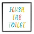 thumbnail image 1 of Stupell Industries Flush the Toilet Bathroom Rules Kids Typography Typography Painting Black Framed Art Print Wall Art, 12 x 12, 1 of 7