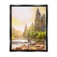 thumbnail image 1 of Stupell Industries Fly Fishing at Lake Nature Painting Black Floater Framed Art Print Wall Art, 17 x 21, 1 of 10