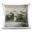thumbnail image 1 of Stupell Industries Flying Ducks in Rustic Nature Design by Ruane Manning Throw Pillow, 1 of 6