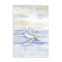 Stupell Industries Flying Heron Over Water Landscape Painting Unframed Art Print Wall Art, 10 x 15