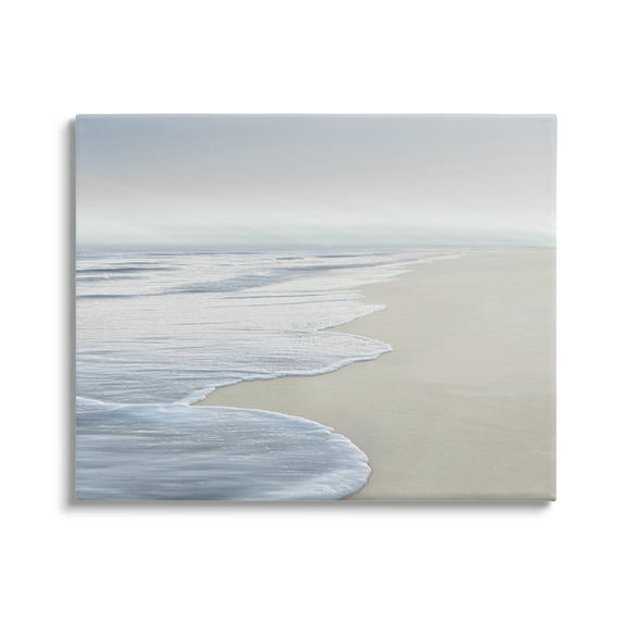 Stupell Industries Foamy Beach Waves Nature Photography Gallery Wrapped Canvas Print Wall Art, 30 x 24