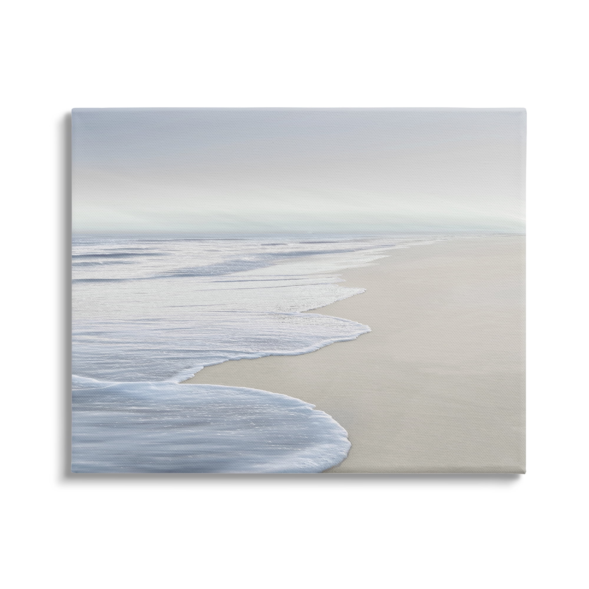 Stupell Industries Foamy Beach Waves Nature Photography Gallery Wrapped Canvas Print Wall Art, 48 x 36