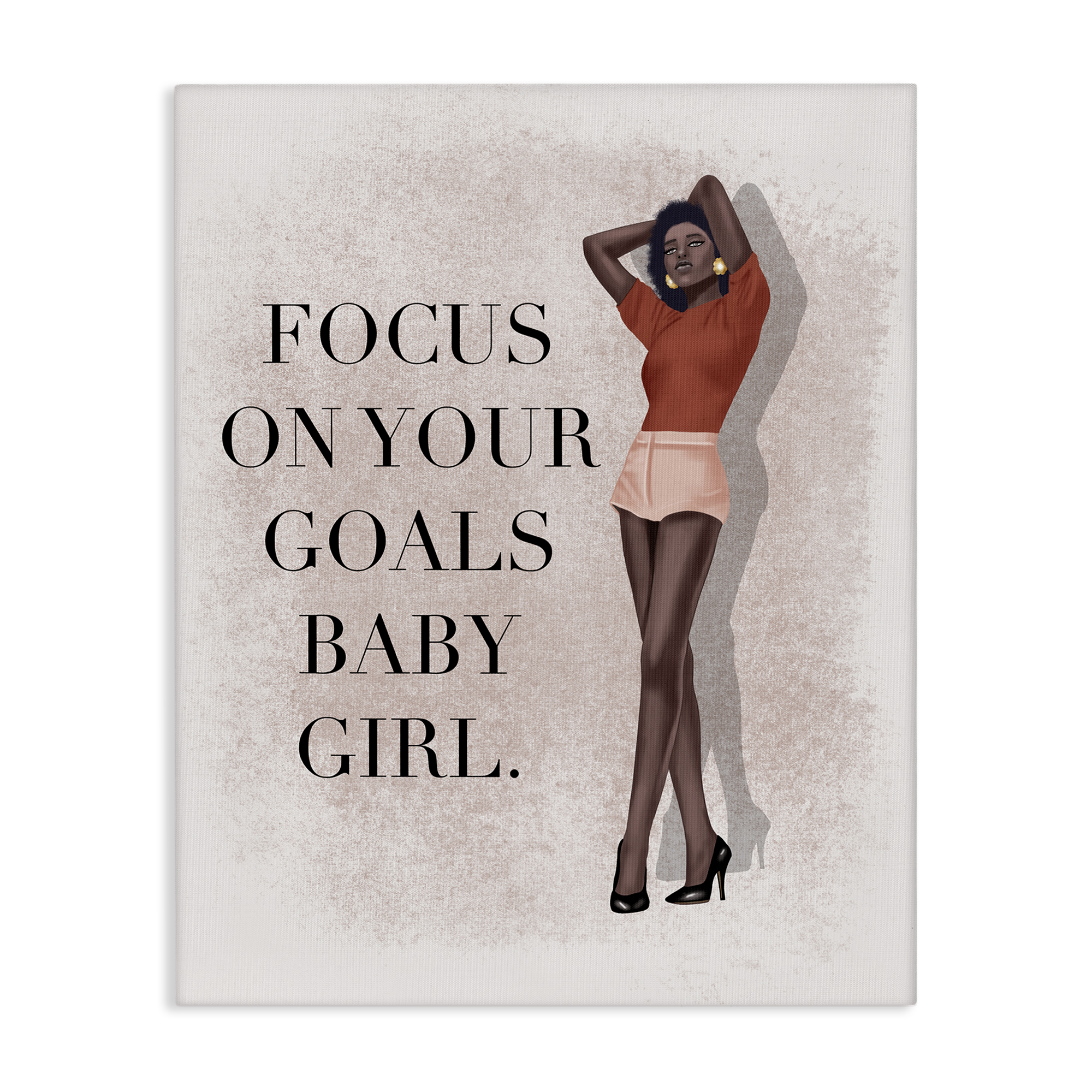 Stupell Industries Focus On Goals Girl People Painting Wrapped Canvas Art Print Wall Art, 30 x 40