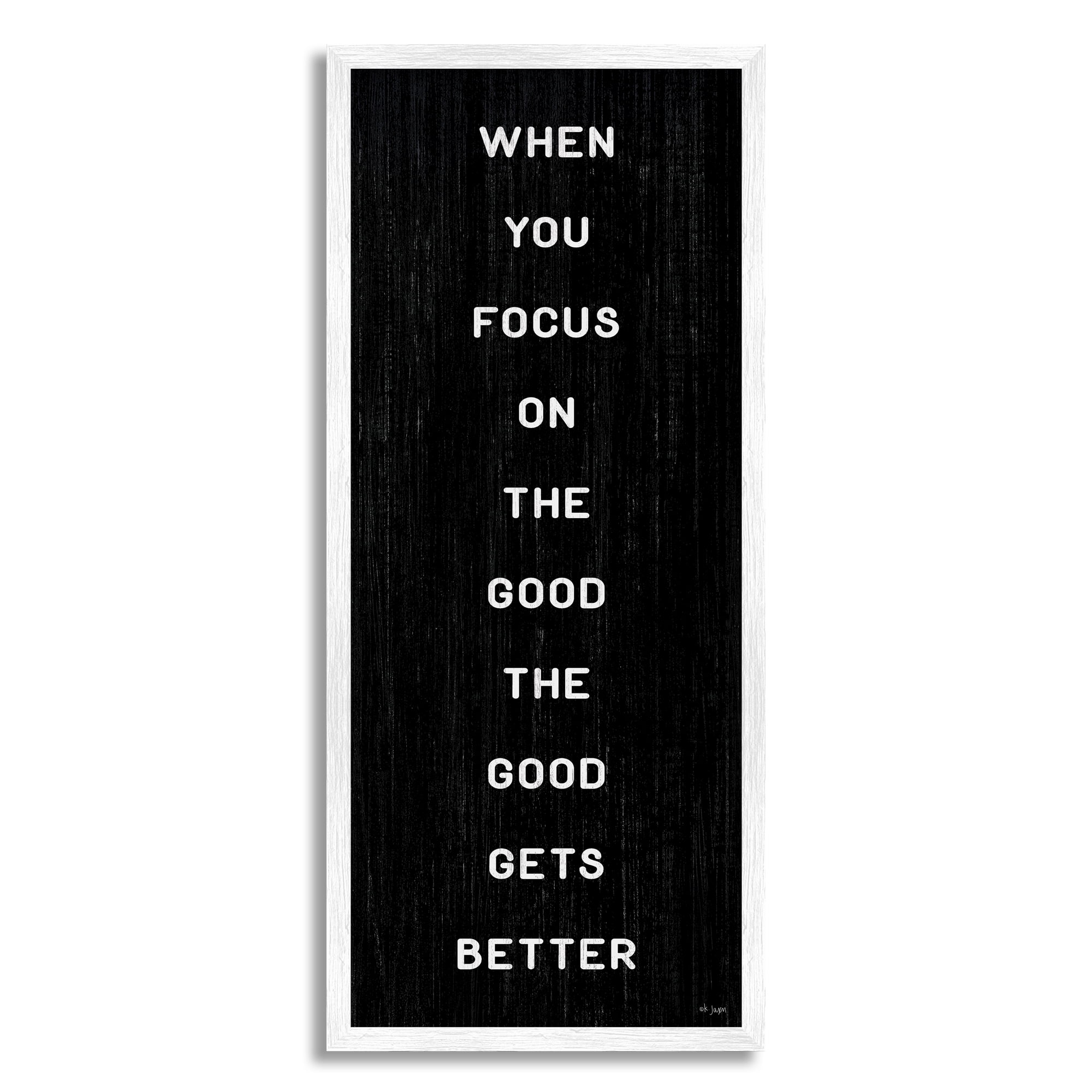 Black and White Motivational Quote Canvas Print with White Frame