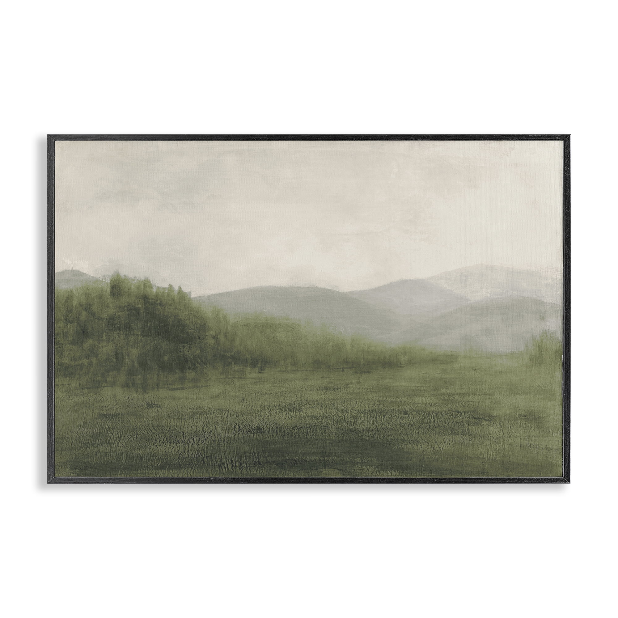 Stupell Industries Fog Green Countryside Black Framed Giclee Art, design by Walt Johnson