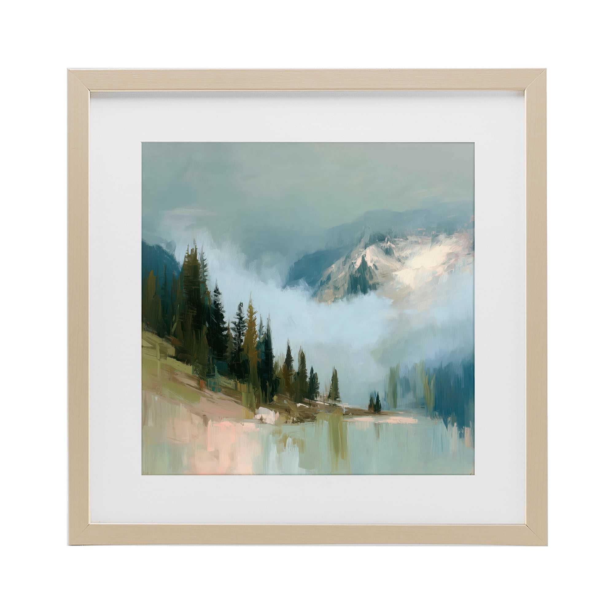 Stupell Industries Fog On The Mountains Birch Framed Print Under Glass, design by Kim Curinga